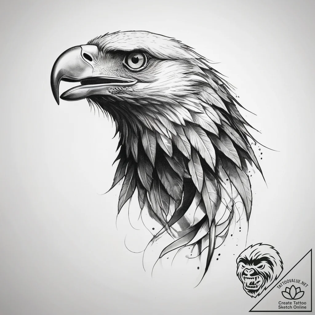 Tattoo sketch eagle talon - tattoo sketch (№1758122307_0, 17.09.2025 15:18) — tattoovalue.net