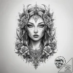Tattoo sketch blessed fable, concept art for… – tattoo sketch (№1758122902_0, 17.09.2025 15:28) — tattoovalue.net