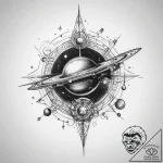 Tattoo sketch cosmic plane – tattoo sketch (№1758123296_0, 17.09.2025 15:34) — tattoovalue.net