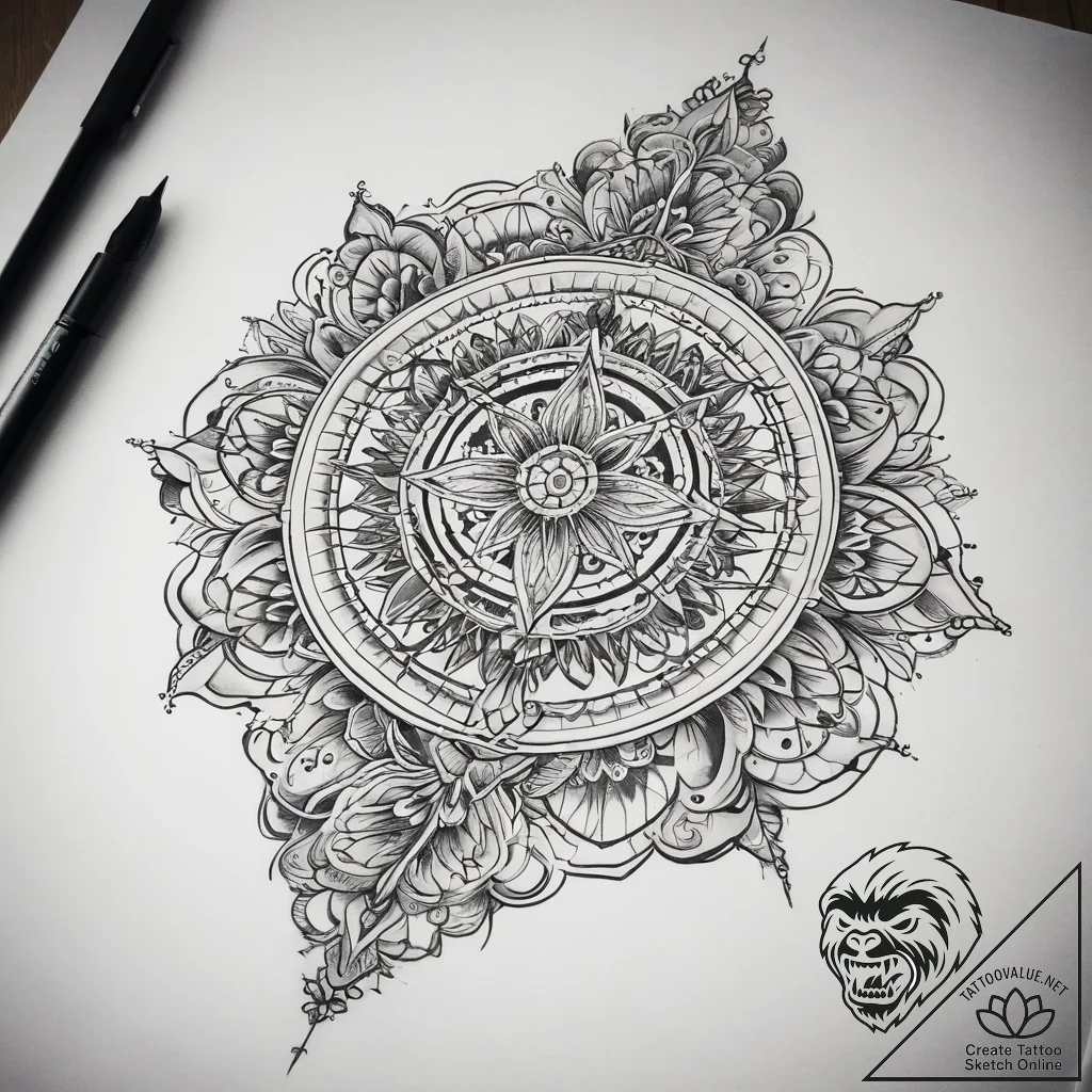 Tattoo sketch sacred narrative, artistic tatt... - tattoo sketch (№1758124677_0, 17.09.2025 15:57) — tattoovalue.net