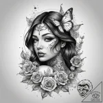 Tattoo sketch butterfly girl tattoo, artistic… – tattoo sketch (№1758124879_0, 17.09.2025 16:01) — tattoovalue.net