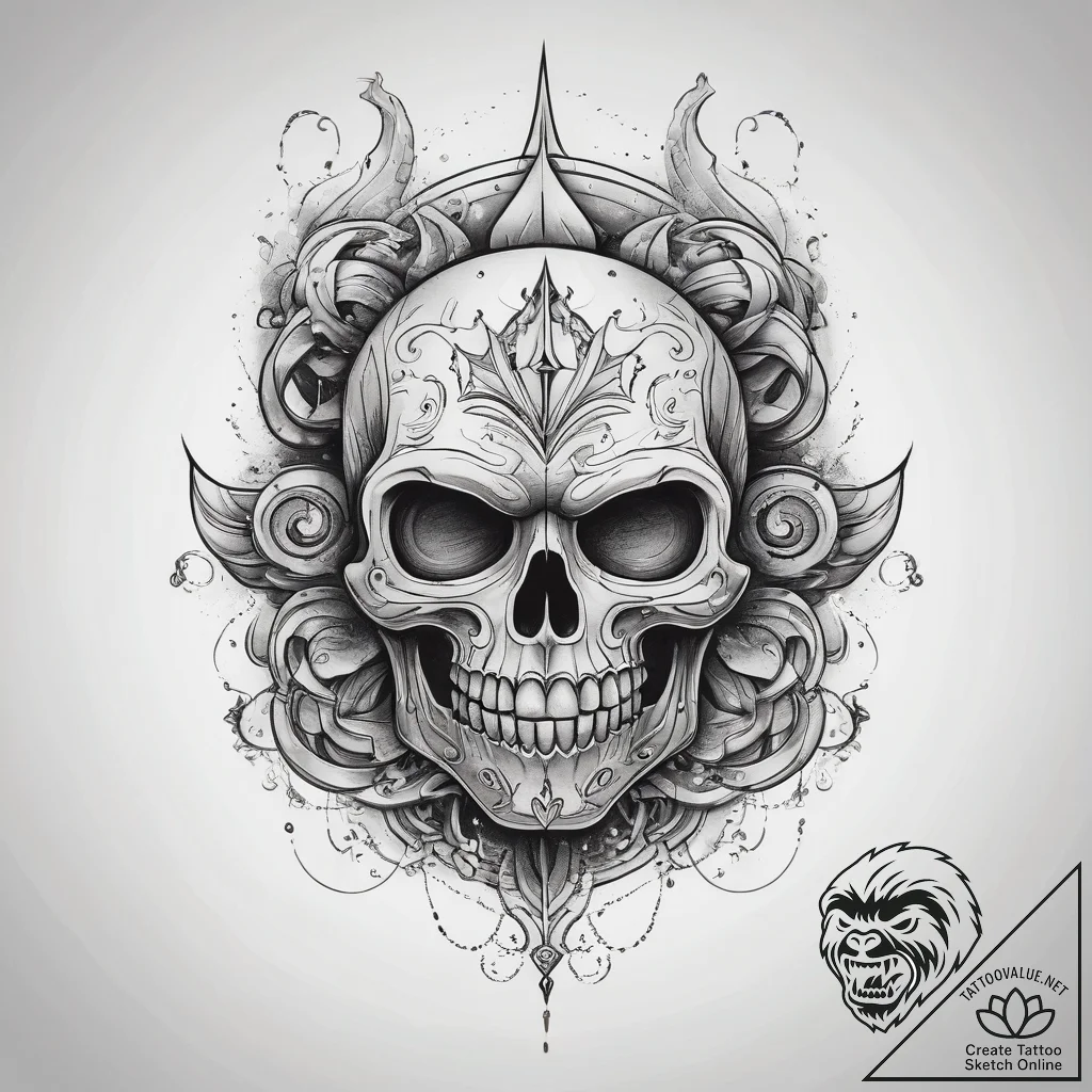 Tattoo sketch stone, ink illustration for tat... - tattoo sketch (№1758127082_0, 17.09.2025 16:38) — tattoovalue.net