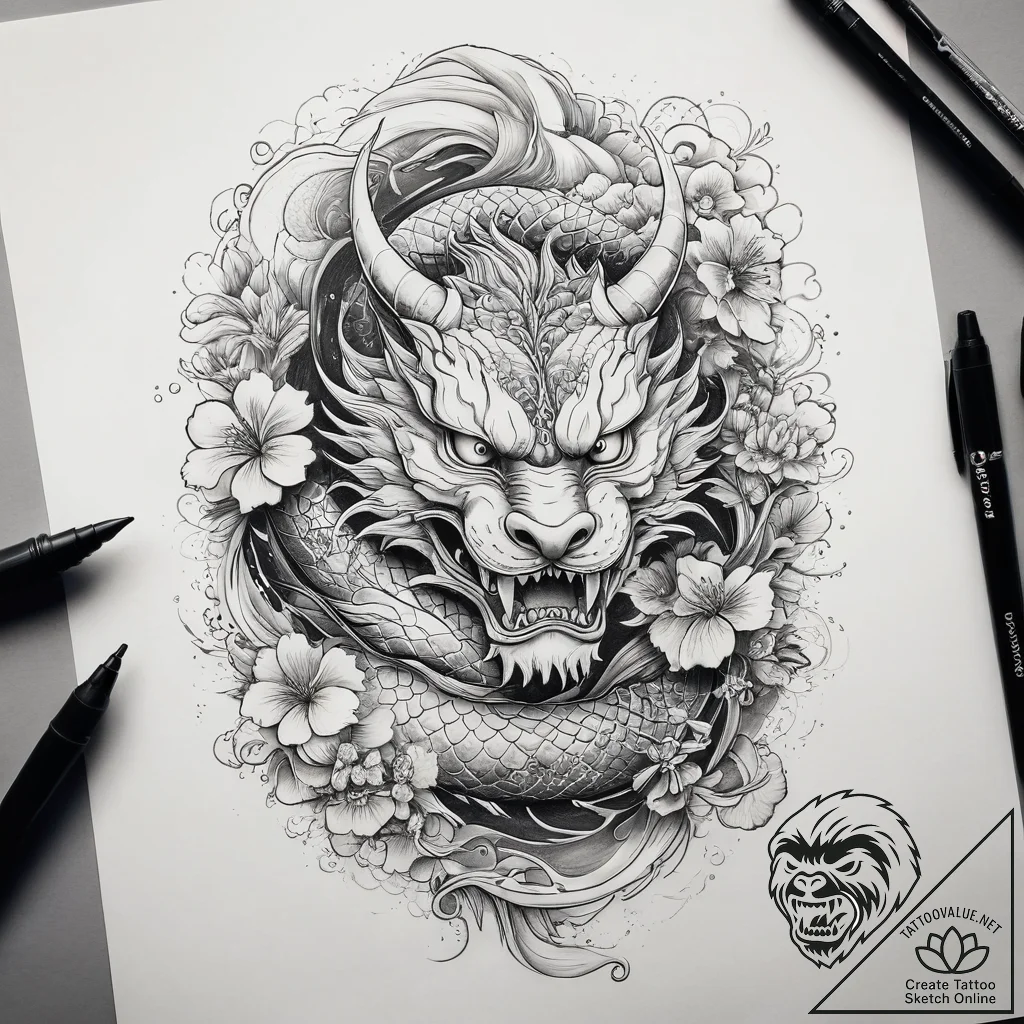 Tattoo sketch thread, ink illustration for ta... - tattoo sketch (№1758128086_0, 17.09.2025 16:54) — tattoovalue.net