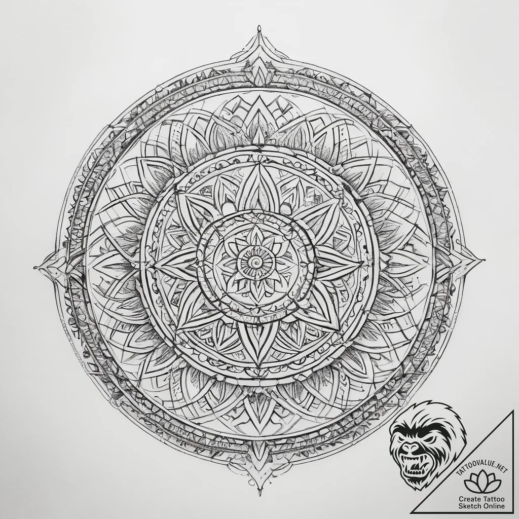 Tattoo sketch face, concept art for tattoo, o... - tattoo sketch (№1758131066_0, 17.09.2025 17:44) — tattoovalue.net