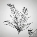 Tattoo sketch lily of the valley, tattoo draw… – tattoo sketch (№1758131899_0, 17.09.2025 17:58) — tattoovalue.net