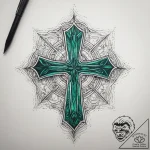 Tattoo sketch emerald, concept art for tattoo… – tattoo sketch (№1758132290_0, 17.09.2025 18:04) — tattoovalue.net