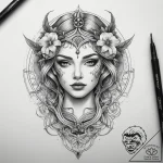 Fashion & lifestyle, tattoo drawing outline,… – tattoo sketch (№1758133511_0, 17.09.2025 18:25) — tattoovalue.net