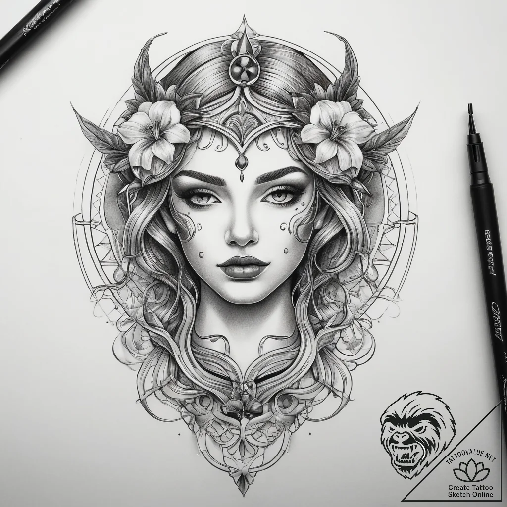 Fashion & lifestyle, tattoo drawing outline,... - tattoo sketch (№1758133511_0, 17.09.2025 18:25) — tattoovalue.net
