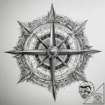 Tattoo sketch compass, concept art for tattoo… – tattoo sketch (№1758134765_0, 17.09.2025 18:46) — tattoovalue.net