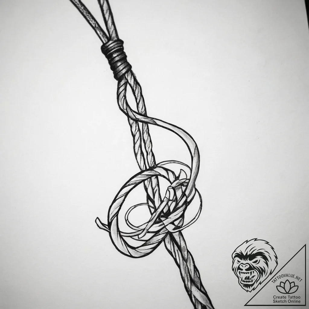 Tattoo sketch rope, tattoo drawing outline, o... - tattoo sketch (№1758135156_0, 17.09.2025 18:52) — tattoovalue.net