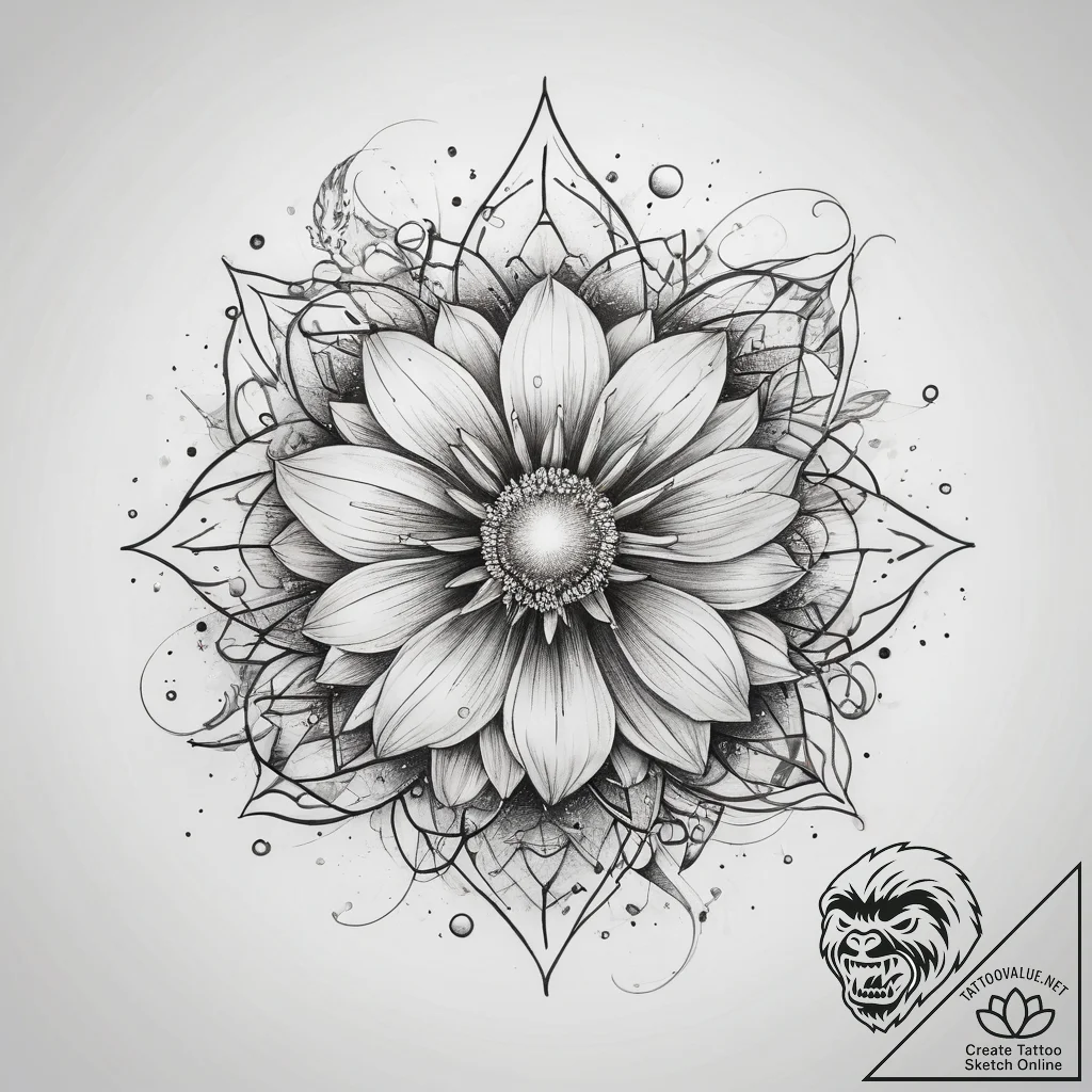 Tattoo sketch cosmos - tattoo sketch (№1758137168_0, 17.09.2025 19:26) — tattoovalue.net