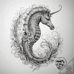 Tattoo sketch hippocampus, concept art for ta… – tattoo sketch (№1758139569_0, 17.09.2025 20:06) — tattoovalue.net