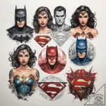 Tattoo sketch justice league unlimited logo,… – tattoo sketch (№1758139766_0, 17.09.2025 20:09) — tattoovalue.net