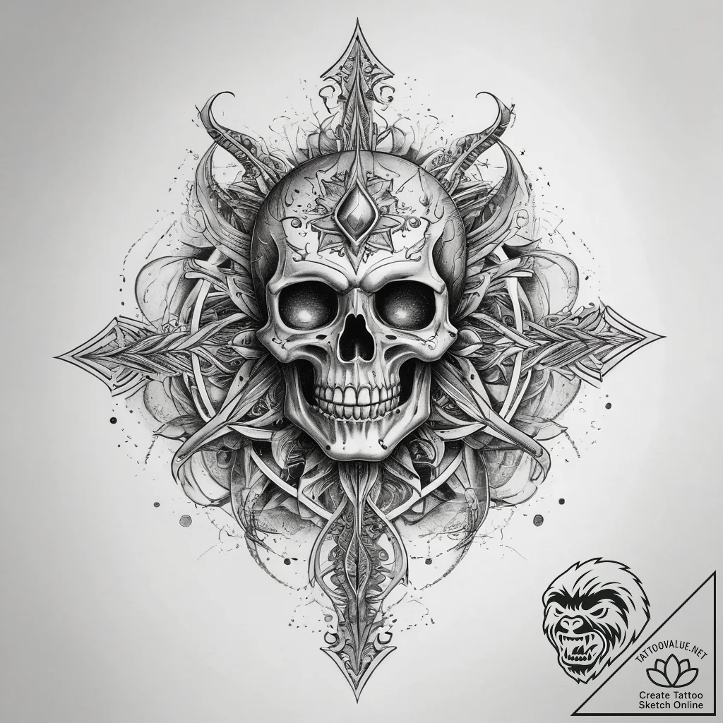 Tattoo sketch cosmic kingdom, concept art for... - tattoo sketch (№1758139970_0, 17.09.2025 20:12) — tattoovalue.net