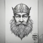 Tattoo sketch dwarven king beard, tattoo flas… – tattoo sketch (№1758140960_0, 17.09.2025 20:29) — tattoovalue.net