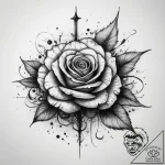 Tattoo sketch cross and rose, tattoo sketch d… – tattoo sketch (№1758141966_0, 17.09.2025 20:46) — tattoovalue.net