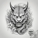 Tattoo sketch mask, tattoo flash sheet design… – tattoo sketch (№1758142166_0, 17.09.2025 20:49) — tattoovalue.net