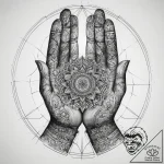 Tattoo sketch hands in prayer, tattoo line ar… – tattoo sketch (№1758142981_0, 17.09.2025 21:03) — tattoovalue.net