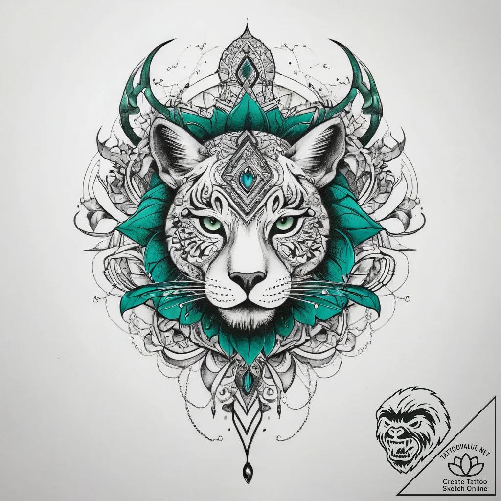Tattoo sketch green - tattoo sketch (№1758143384_0, 17.09.2025 21:09) — tattoovalue.net