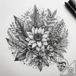Tattoo sketch magical herb, tattoo flash shee… – tattoo sketch (№1758144195_0, 17.09.2025 21:23) — tattoovalue.net