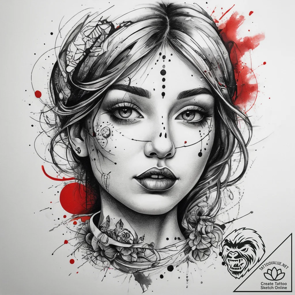 Tattoo sketch cosmic identity, tattoo drawing... - tattoo sketch (№1758147194_0, 17.09.2025 22:13) — tattoovalue.net