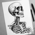 Tattoo sketch skeleton – tattoo sketch (№1758148231_0, 17.09.2025 22:30) — tattoovalue.net