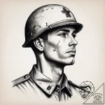 Tattoo sketch world war i soldier silhouette,… – tattoo sketch (№1758148438_0, 17.09.2025 22:33) — tattoovalue.net
