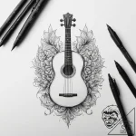 Tattoo sketch bard lute, tattoo drawing outli… – tattoo sketch (№1758150053_0, 17.09.2025 23:00) — tattoovalue.net