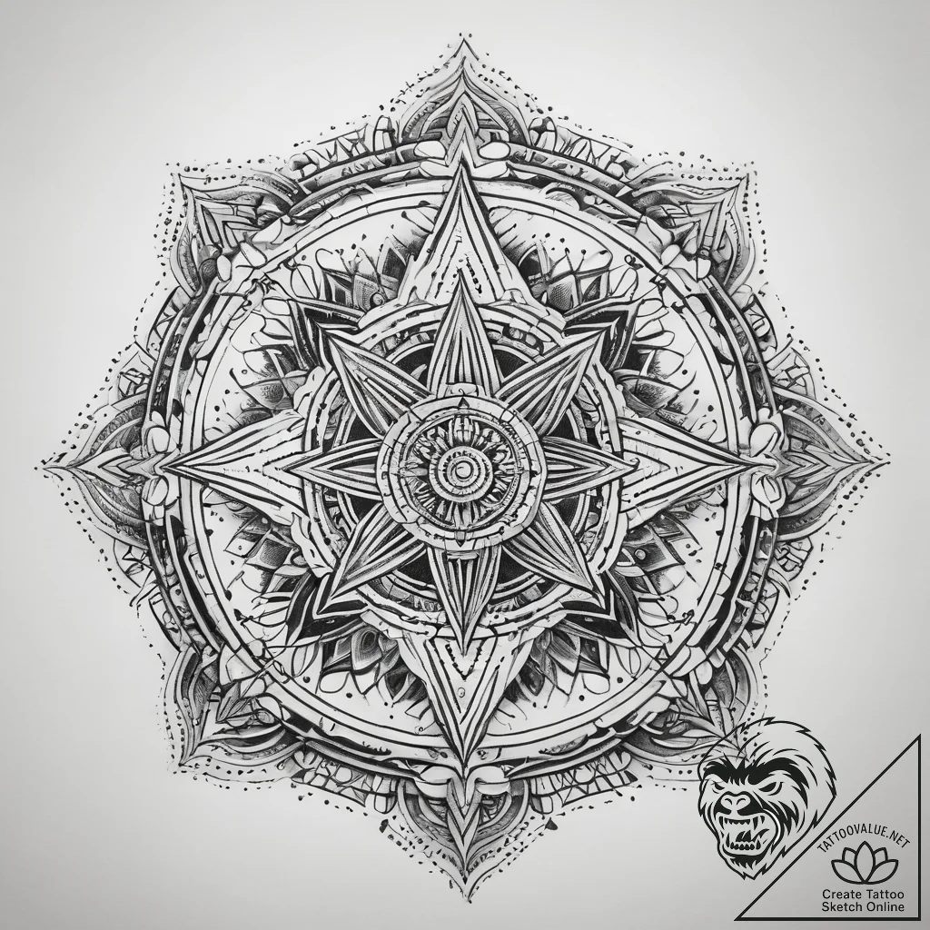 Tattoo sketch cosmic life, tattoo line art, o... - tattoo sketch (№1758150666_0, 17.09.2025 23:11) — tattoovalue.net