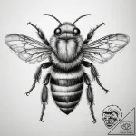 Tattoo sketch bumblebee – tattoo sketch (№1758151063_0, 17.09.2025 23:17) — tattoovalue.net