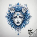 Tattoo sketch blue – tattoo sketch (№1758151471_0, 17.09.2025 23:24) — tattoovalue.net