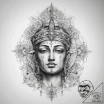 Tattoo sketch religious relic – tattoo sketch (№1758154051_0, 18.09.2025 00:07) — tattoovalue.net