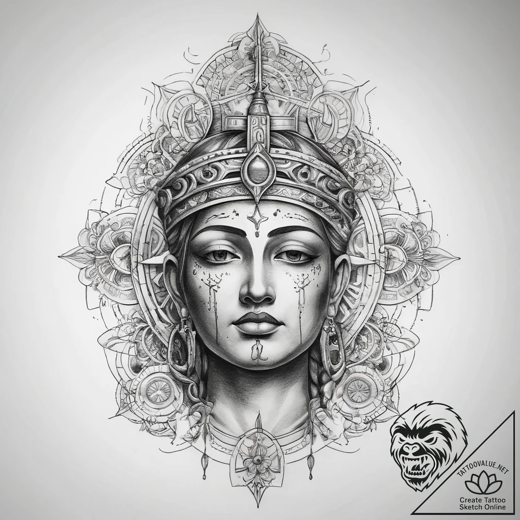 Tattoo sketch religious relic - tattoo sketch (№1758154051_0, 18.09.2025 00:07) — tattoovalue.net