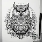 Tattoo sketch neo-traditional филин, tattoo d… – tattoo sketch (№1758154643_0, 18.09.2025 00:17) — tattoovalue.net