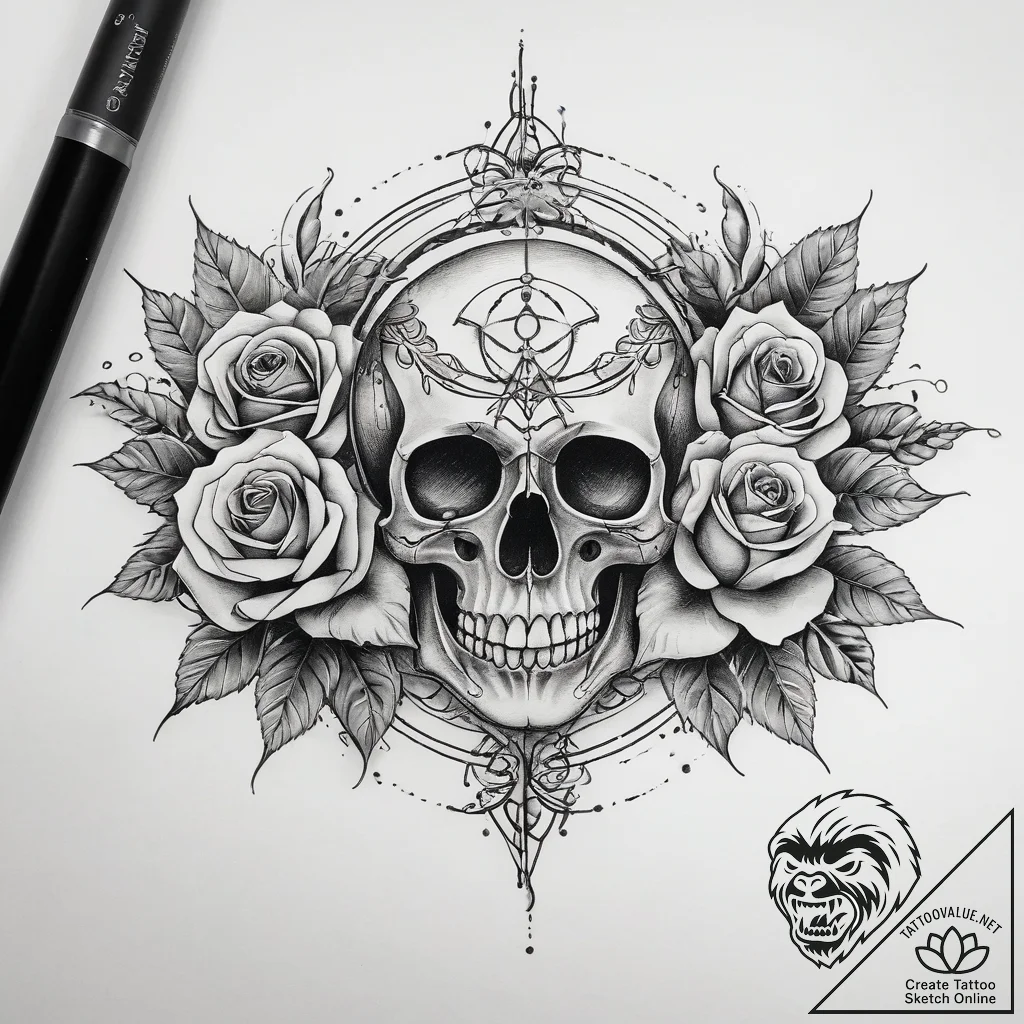 Tattoo sketch cycle, concept art for tattoo,... - tattoo sketch (№1758154845_0, 18.09.2025 00:20) — tattoovalue.net