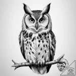 Tattoo sketch long-eared owl – tattoo sketch (№1758155252_0, 18.09.2025 00:27) — tattoovalue.net