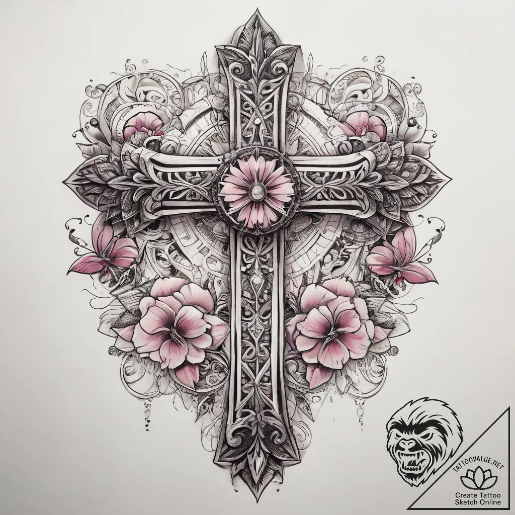 Tattoo sketch pink, tattoo sketch design, on... - tattoo sketch (№1758156046_0, 18.09.2025 00:40) — tattoovalue.net