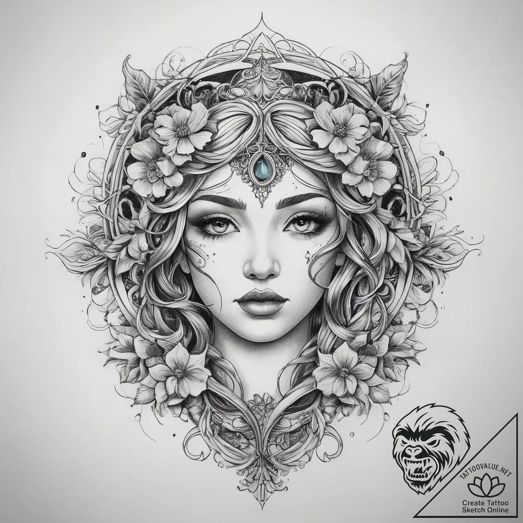 Tattoo sketch dream, artistic tattoo sketch,... - tattoo sketch (№1758156247_0, 18.09.2025 00:44) — tattoovalue.net