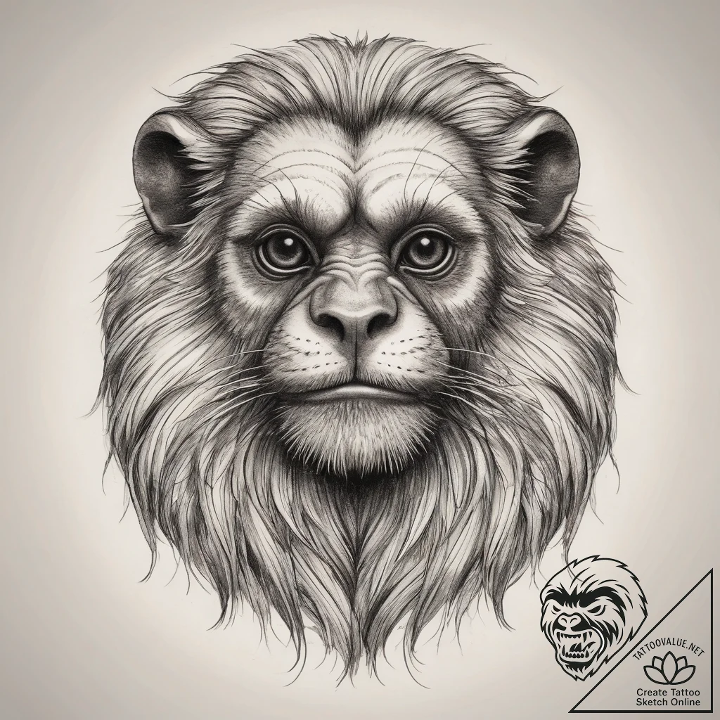 Tattoo sketch tamarin, artistic tattoo sketch... - tattoo sketch (№1758156443_0, 18.09.2025 00:47) — tattoovalue.net