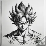 Tattoo sketch dragon ball z goku – tattoo sketch (№1758158243_0, 18.09.2025 01:17) — tattoovalue.net