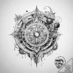 Tattoo sketch abstract космос – tattoo sketch (№1758158438_0, 18.09.2025 01:20) — tattoovalue.net
