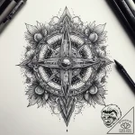 Tattoo sketch cosmic dimension, ink illustrat… – tattoo sketch (№1758158634_0, 18.09.2025 01:23) — tattoovalue.net