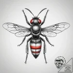 Tattoo sketch wasp, tattoo sketch design, rou… – tattoo sketch (№1758159644_0, 18.09.2025 01:40) — tattoovalue.net