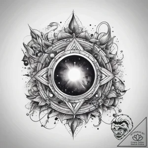 Tattoo sketch cosmic cosmos, ink illustration… – tattoo sketch (№1758160444_0, 18.09.2025 01:54) — tattoovalue.net