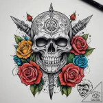 Tattoo sketch goblin dagger, tattoo line art,… – tattoo sketch (№1758161244_0, 18.09.2025 02:07) — tattoovalue.net