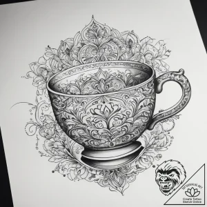 Tattoo sketch teacup, artistic tattoo sketch,… – tattoo sketch (№1758161645_0, 18.09.2025 02:14) — tattoovalue.net