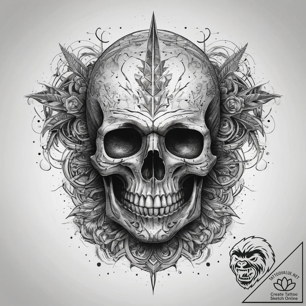 Tattoo sketch stone, concept art for tattoo,... - tattoo sketch (№1758162035_0, 18.09.2025 02:20) — tattoovalue.net