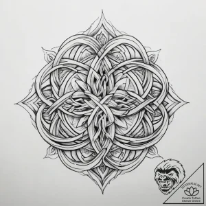 Tattoo sketch slavic knot with a spiral, tatt… – tattoo sketch (№1758162641_0, 18.09.2025 02:30) — tattoovalue.net