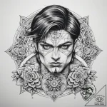 Tattoo sketch pretty boy floyd with a gun, ta… – tattoo sketch (№1758164826_0, 18.09.2025 03:07) — tattoovalue.net