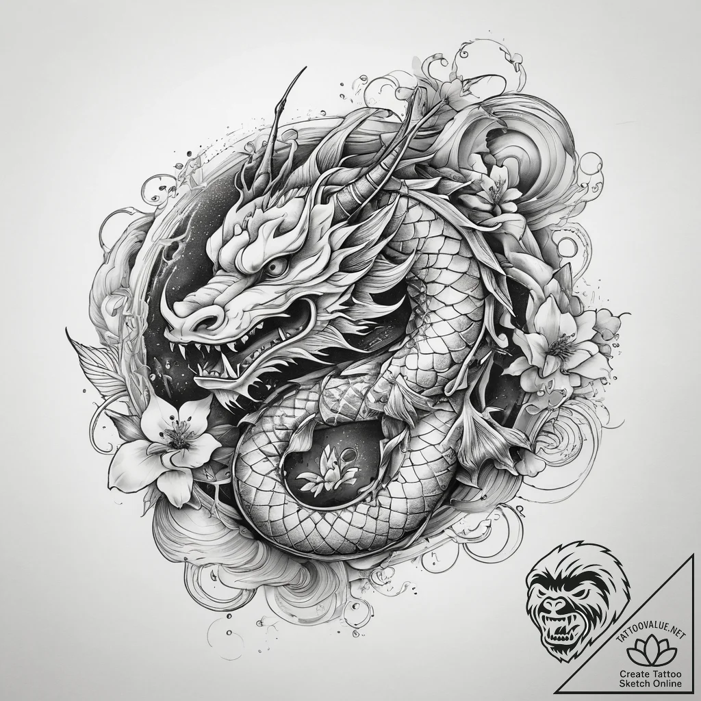 Tattoo sketch лента, ink illustration for tat... - tattoo sketch (№1758166228_0, 18.09.2025 03:30) — tattoovalue.net